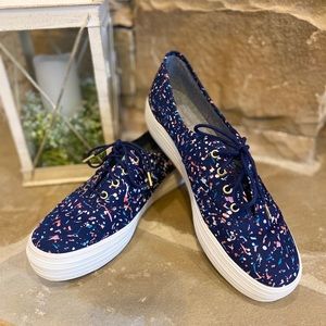 Keds Blue/Multicolor Platform Sneakers Size 8.5 US